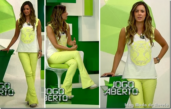 moda do programa jogo aberto - paloma tocci dia 26 de dezembro de 2013