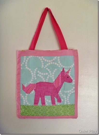 Unicorn paper pieced bag