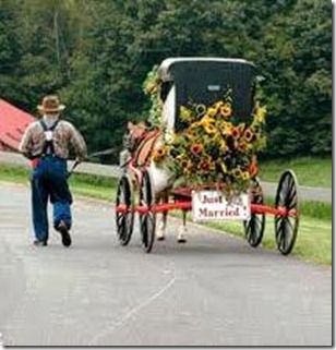 coche de novios amish