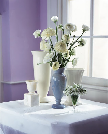A selection of trumpet vases. (Martha Stewart Living)