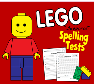 Free Black and White LEGO Spelling Tests for K6 Homeschoolers Free Black and White LEGO Spelling Tests for K6 Homeschoolers