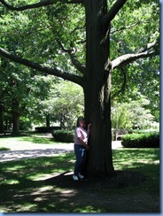 6451 Ottawa 1 Sussex Dr - Rideau Hall - Karen beside red oak planted by Jacqueline Kennedy