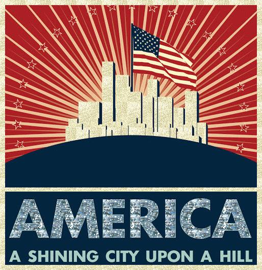 america shining city on hill - gif