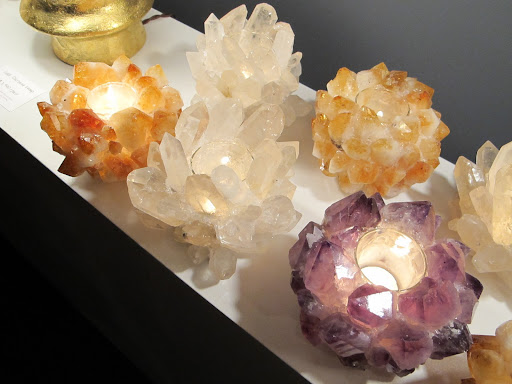 These candle holders remind me of the quarts pieces Yvette found antiquing in New Jersey.