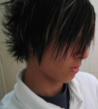 emo haircuts comb over