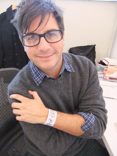 Diamonds aren't just for women! Anthony Luscia, special projects editor at Martha Stewart Weddings, wears this Egyptian-themed bracelet.