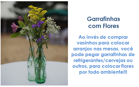 GARRAFINHAS COM FLORES - PLANETA CASAMENTO