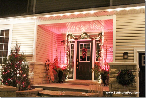 Christmas Entryway from Setting for Four #christmas #entryway #holiday #outdoor