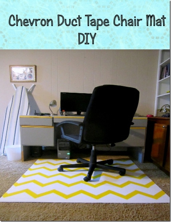 Chevron Duct Tape Chair Mat DIY