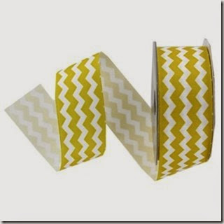 chevron printed yellow one and a half inches wide