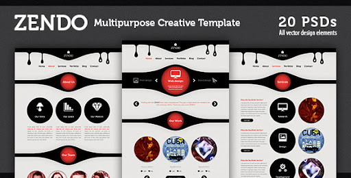 Zendo Creative Multipurpose PSD Template - Creative PSD Templates