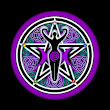 Purple Teal Goddess Pentacle