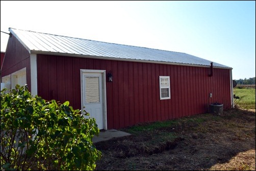 small garage old roof