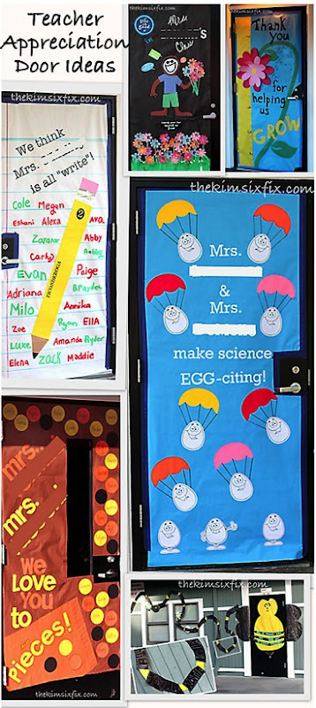 Teacher Appreciation Door Decorating Ideas (and Tutorial) - The Kim Six Fix