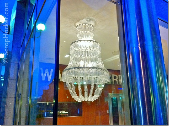 Trishalan Designs Hand Dyed Fabric Threads Recycling Plastic Plastic Bottle Chandelier