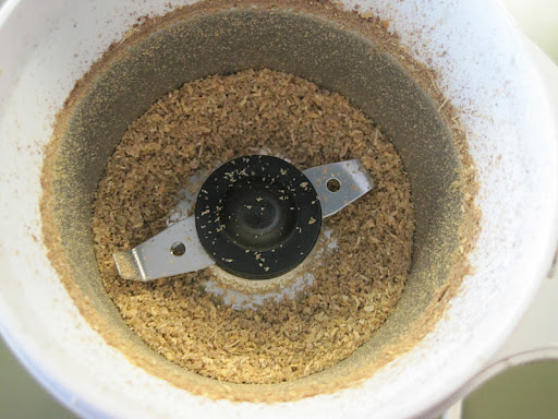 Ground coriander seeds.
