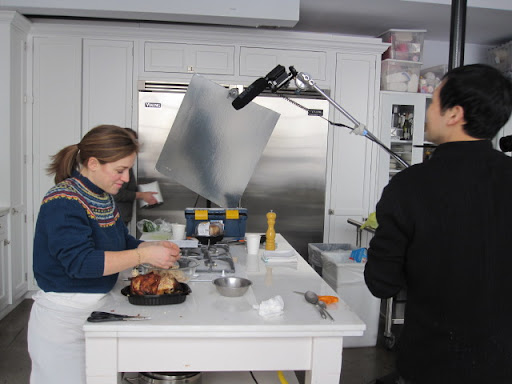 That's Molly, our shoot assistant, with Vincent doing camera work.