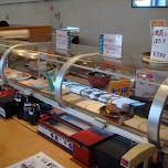 convey belt sushi in Shinjuku, Japan 