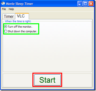 Movie Sleep Timer VLC