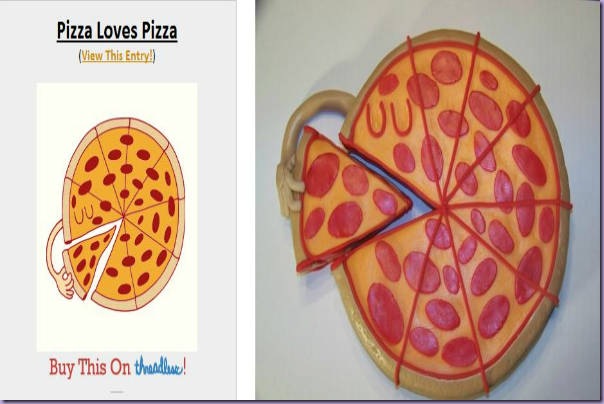 Camiseta-Bolo-Pizza Camiseta-Bolo-Pizza