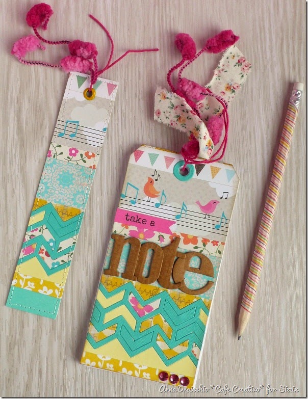 Anna Draicchio - sizzix big shot - notes bookmark (1)