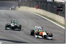 Sutil supera Rosberg nel gran premio del Brasile 2011