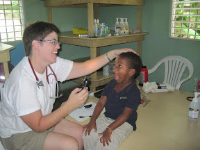 Michael showing Dr Merrillee his big smile