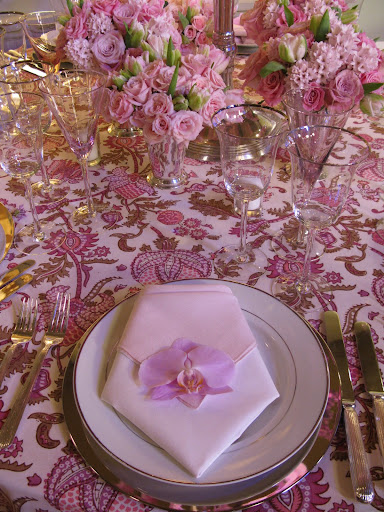 A pretty pink napkin with an orchid also designed by Remco Van Vliet and Trap. A pretty pink napkin with an orchid also designed by Remco Van Vliet and Trap.