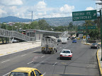 views of the mountains from the south side of the city (driving on Insurgentes Sur, the longest avenue in Mexico City & also said to be the longest in the world (18 miles north/south across the city)