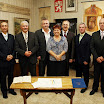 balról: Molnár László (a gimnázium igazgatója), György Péter, Csúsz Péter  és Szvorák Zsuzsa (megyei képviselők), Vladimír Maňka (a Besztercebányai  Megyei Önkormányzat elnöke), Ing. Robert Belko (Fülek alpolgármestere), Ing.  Branislav Hámorník 