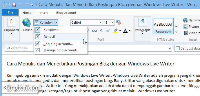 cara-menulis-dan-menerbitkan-postingan-blog-dengan-windows-live-writer 006