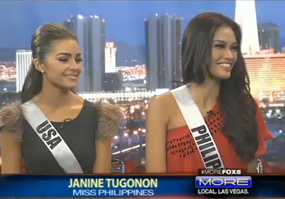 Miss USA Olivia Culpo and Miss Philippines Janine Tugonon