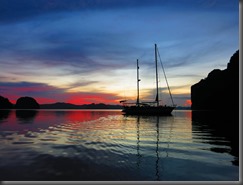 quiet anchorage for the night el nido phillippines