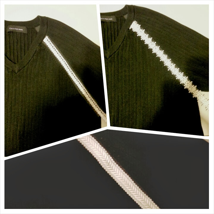 DIY Sequin Trim Sweater DIY Projects, Tutorials, and