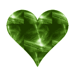 Gif animado de coração verde girando para scrap