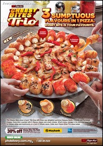 Pizza Hut Cheesy Bites Trio Discounts Promotion Maybank Malaysia 2013 Deals Offer Shopping EverydayOnSales