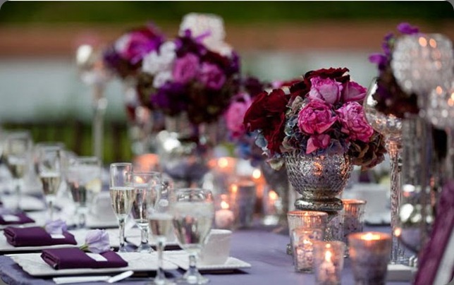 Green Wedding Shoes Purple Flower Table by Enchanted Florist and Bella Wessings