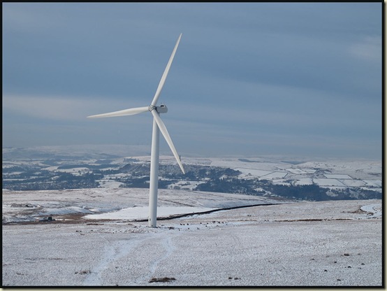 A wind turbine on Knowl Hill