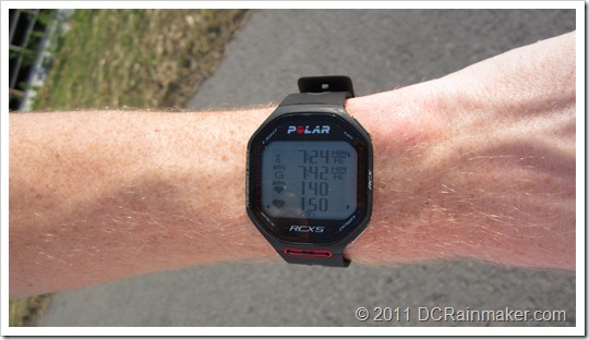 Polar RCX5 While Running Data Screens