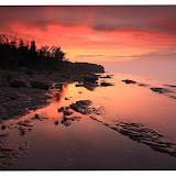 September Sunset at Union Bay / Porcupine Mountains State Park / Upper Michigan on Lake Superior