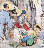 c0 This is a Chinese nativity scene; I don't know the origin of the actual painting; it came from a blog called "Kodabar DayZ blog", which referred to it as "ludicrous," but I don't think so. I kind of like it.