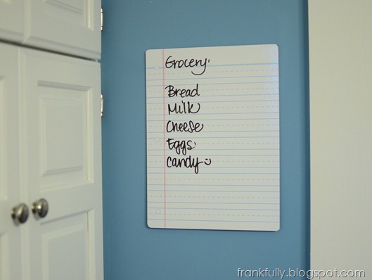 dry erase board for grocery list
