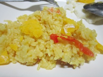 yellow shrimp rice with egg, 240baon
