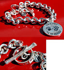 The toggle clasp on the dog-mama bracelet is just fetching! It's a mini dog collar (with tag-yay!) and sterling stick combo... Fetch! The toggle clasp on the dog-mama bracelet is just fetching! It's a mini dog collar (with tag-yay!) and sterling stick combo... Fetch!