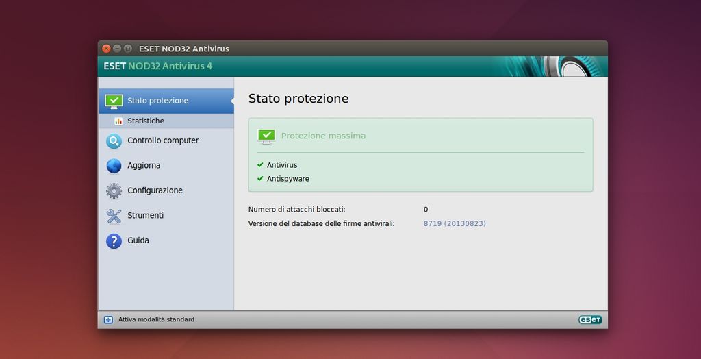 NOD32 4.0.79.0 in Ubuntu Linux