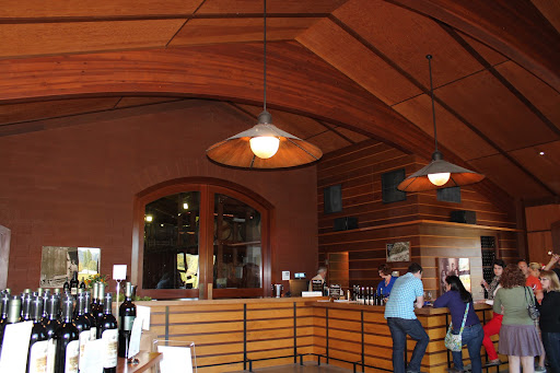 The tasting room is absolutely beautiful--wooden beams galore! The tasting room is absolutely beautiful--wooden beams galore!