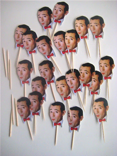 Pee Wee cupcake toppers. Pee Wee cupcake toppers.