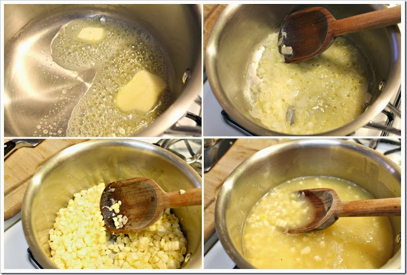 sweet corn creamy soup | step by step instructions with photos of the process