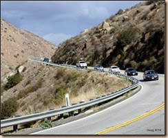 Curvy and rugged going over the mountains