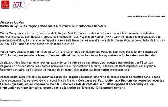 comunicat del CR de Migdia-Pirinus setembre 2012 comunicat del CR de Migdia-Pirinus setembre 2012